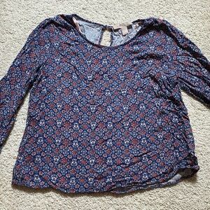 Forever 21 Contemporary Long Sleeve‎ Floral Top
